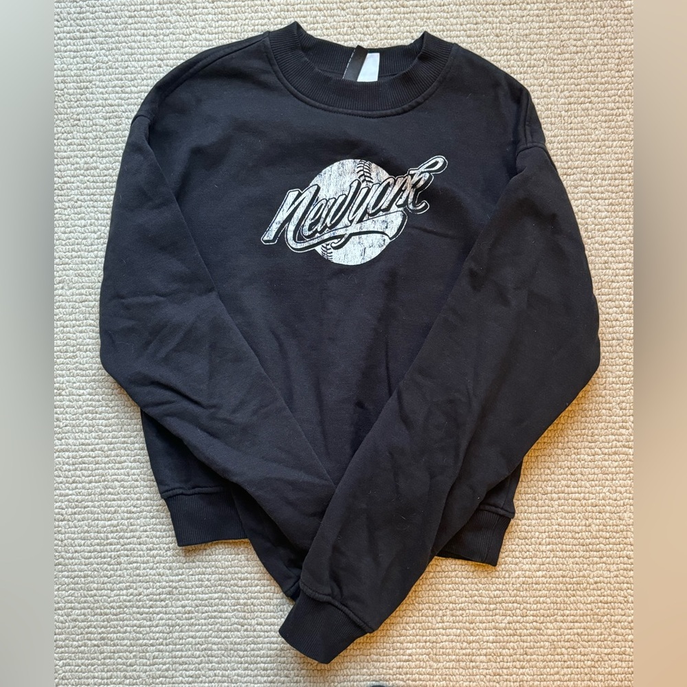 Black, New York, Women’s XS, jacket, sweatshirt, H&M